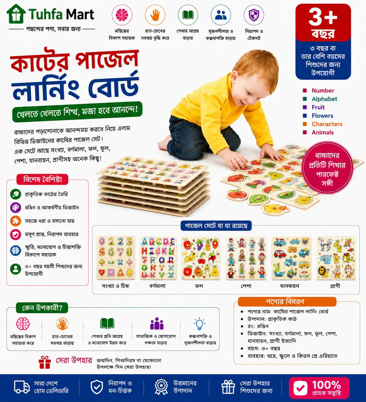 বিভিন্ন ধরনরে কাঠের পাজেল